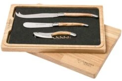 Laguiole En Aubrac Wine-/cheese Set 3-piece Olive Wood, SFV99OLIH -Kai Shop AUSFV99OLIH 04 laguiole en aubrac ausfv99olih 04 1