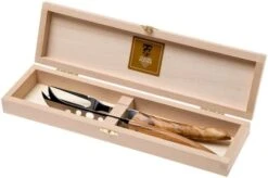 Claude Dozorme Cheese Knife Set Soft Cheese, Olive Wood