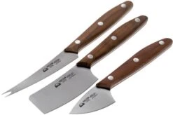 Due Cigni 1896, 2C1018NO 3-piece Cheese Knife Set, Walnut Wood -Kai Shop DG2C1018NO 03 due signi 1896