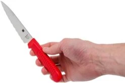 Spyderco K05SRD Paring Knife 11 Cm, Red Serrated -Kai Shop SPK05SRD 06 spyderco kitchen
