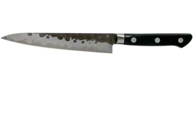 Tojiro DP 3-layer Hammered Blade Utility Knife 13 Cm, F-1101 1 Tojiro DP 3-layer Hammered Blade Utility Knife 13 Cm, F-1101