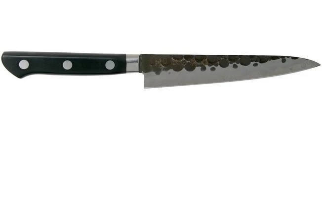 Tojiro DP 3-layer Hammered Blade Utility Knife 13 Cm, F-1101 2 Tojiro DP 3-layer Hammered Blade Utility Knife 13 Cm, F-1101 - Image 2