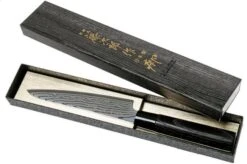 Tojiro Shippu Black Damascus Utility Knife 13 Cm, FD-1592 -Kai Shop TJFD 1592 08 tojiro sippu black