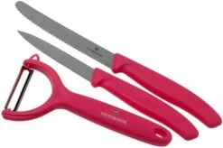 Victorinox SwissClassic 6.7116.33L12 3-piece Vegetable Knife Set, Light Red