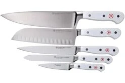 Wüsthof Classic White 5-piece Knife Set Version Santoku Including Block, 1090270501 -Kai Shop WU1090270501 05 wusthof v202106