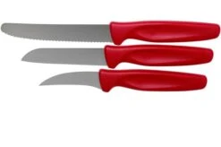 Wüsthof Create Collection Three-piece Peeling Knife Set, Red