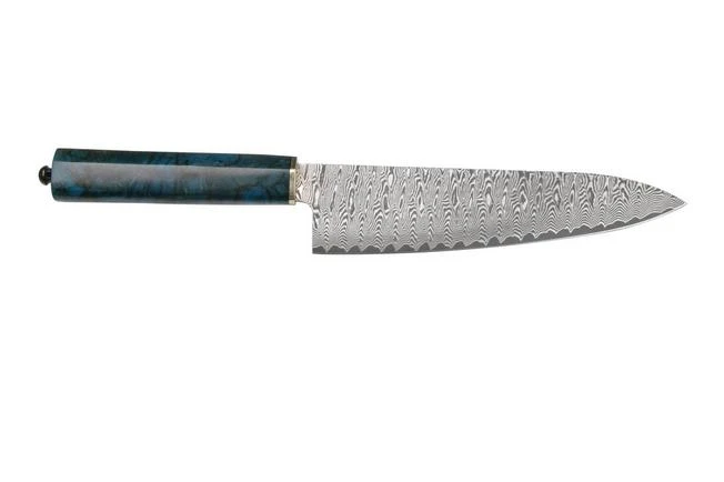 Xin Cutlery XinCraft XC132 Chef's Knife Blue Spalted Maple Tail Pin 20 Cm 2 Xin Cutlery XinCraft XC132 Chef's Knife Blue Spalted Maple Tail Pin 20 Cm - Image 2