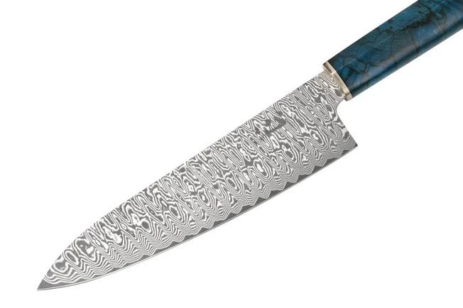 Xin Cutlery XinCraft XC132 Chef's Knife Blue Spalted Maple Tail Pin 20 Cm 3 Xin Cutlery XinCraft XC132 Chef's Knife Blue Spalted Maple Tail Pin 20 Cm - Image 3