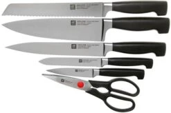 Zwilling J.A. Henckels Four Star SharpBlock 35145-007, 7-piece Knife Block Black Ash Wood -Kai Shop ZW35145 007 07 zwilling